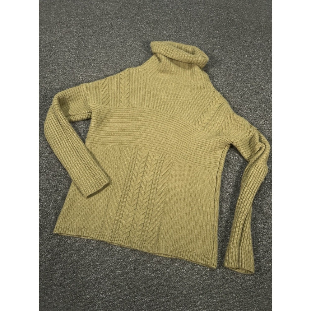 Banana Republic Todd Duncan Scottish Cashmere Sweater‎ Large Green Cable Knit